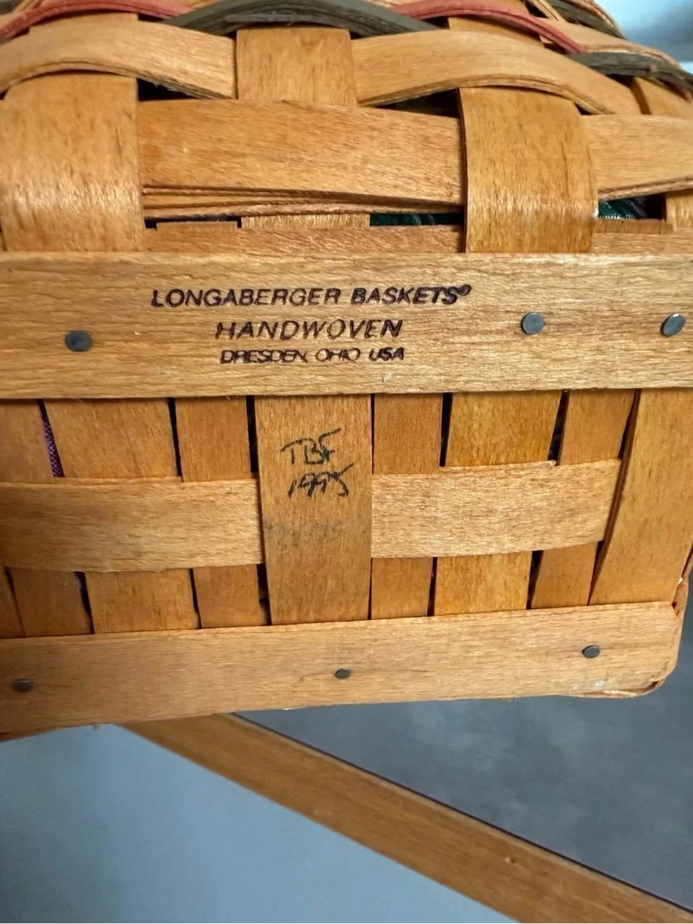 Longaberger handwoven basket